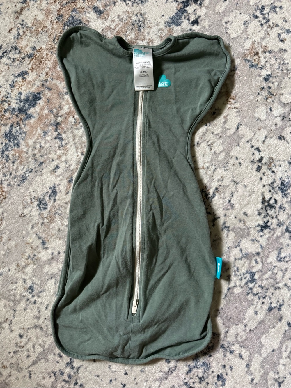 Love to Dream Olive Green Swaddle.